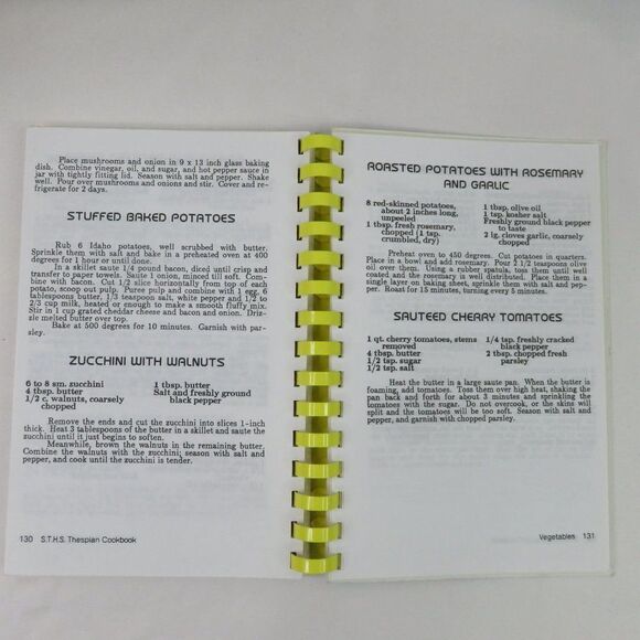 STHS Thespian Cookbook South Tahoe High School Drama Club Recipes Cook Book - Picture 8 of 9